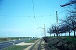 END Straßenbahn Esslingen-Nellingen-Denkendorf__Die aber auch nach Scharnhausen und Neuhausen fuhr.__Strecke vor Denkendorf.__23-04-1973