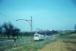 END Straßenbahn Esslingen-Nellingen-Denkendorf__Die aber auch nach Scharnhausen und Neuhausen fuhr.__Tw 3 von Denkendorf nach Nellingen unterwegs.__23-04-1973