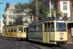 Flensburg Stdtische Strassenbahn: Sonderfahrt mit dem Beiwagen 103 + dem Triebwagen 35 Betriebshof / Apenrader Strasse am 8.