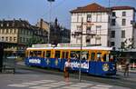 TW 240 der Heidelberger Straßenbahn auf der Linie 2 nach Eppelheim (16.05.1985)