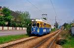 TW 240 der Heidelberger Straßenbahn auf der Linie 3 nach Leimen (16.05.1985)