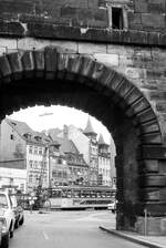 Nürnberg-Fürther Straßenbahn__Blick aus der Gegenrichtung: vom Waffenhof zur Ludwigstr.