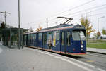 Augsburg Stadtwerke Augsburg SL 2 (MAN/DÜWAG/Siemens GT8 804) Augsburg West am 17. Oktober 2006. - Scan eines Farbnegativs. Film: Kodak FB 200-6. Kamera: Leica C2.