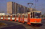 Berlin 219 181 + 219 182, Allee der Kosmonauten, Rhinstraße, 10.10.1991.
