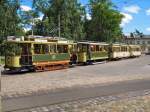 Hist. Strassenbahn bei einer Themenfahrt Sommer 2007 in Alt-Schmckwitz