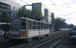 Berlin 218 105 auf Solopfaden: Aufnahme vom 31.10.1992 in der Dimitroffstrae / Petersburger Strae.