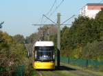 Flexity-Tram 8001 in Hohenschnhausen, 16.10.2011