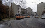 Berlin BVG SL 58 (KT4D 219 302-5) Mitte, Große Präsidentenstraße im November 1992. - Scan eines Diapositivs. Film: Kodak Ektachrome 5076. Kamera: Leica CL.