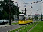 Straßenbahnlinie 60 nach Berlin-Friedrichshagen Altes Wasserwerk am S-Bahnhof Berlin-Adlershof.(8.8.2014)
