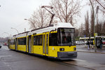 Berlin BVG SL 20 (AEG GT6-94 1007) Prenzlauer Berg, Eberswalder Straße im April 1995.