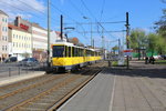 Berlin BVG SL 37 (KT4D + KT4D) Niederschöneweide, S-Bahnhof Schöneweide am 22. April 2016.