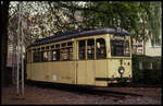 Emschertalmuseum Wanne - Eickel am 10.5.1991: Alter Bogestra Tram Bahn Wagen Nr. 181.