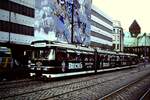 28.Juli 1992 Stadt Bremen Strassenbahnwagen 543 ( Beck s Bier ) Linie 1 . Meine Familie und ich waren zu Besuch bei Verwandschaft in Kirchweyhe und ich nutzte es ein paar Fotos zu machen