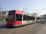 Wagen 3123 vom Typ GT8N-1 als Linie 1 Huchting am Hauptbahnhof, 29.03.14