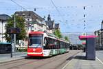 Citylink Tw 438 stand am 15.8.21 an der Haltestelle Hauptbahnhof/Bahnhofstraße.