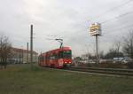 Triebwagen 168 am 02.12.2008 im Bereich Cottbus TKC/Nordring