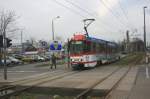 Triebwagen 134 am 02.12.2008 an Haltestelle Cottbus TKC/Nordring