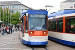 HEAG mobiTram ST13 Wagen 9856 am 18.05.19 in Darmstadt Luisenplatz 