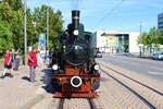 HEAG mobilo Darmstadt Dampfstraßenbahn Feuriger Elias am 17.09.23 am Kongresszentrum