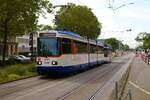 HEAG mobilo Darmstadt AEG ST12 Wagen 9120 am 17.09.23 in der Innenstadt