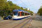 HEAG mobilo Darmstadt Adtranz ST14 Wagen 0786 am 17.09.23 in der Innenstadt