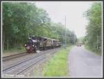 Die Darmstdter Dampfstraenbahn war auch eine Darstellerin der alljhrlich stattfindenden historischen Grenzkontrolle, die an die Zeit der franzsischen Besetzung Griesheims erinnert.