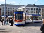 Wagen 9859 (Logrono) Typ ST13 als Linie 3 Richtung Lichtenbergschule an der Haltestelle Luisenplatz.