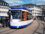 Wagen 0783 Typ ST14 als Linie 7 Richtung Eberstadt an der Haltestelle Luisenplatz.