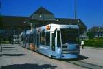 Darmstadt Tw 9869 vor dem Hauptbahnhof, 23.06.2010.