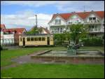 Der ST3-Triebwagen Nummer 57 Baujahr 1926 am 21.05.2006 an der Endhaltestelle Platz Bar-le-Duc in Griesheim anllich des Museumsfestes daselbst, bei dem er zwischen Griesheim und dem Darmstdter