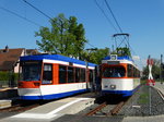 HEAG mobiTram ST13 9868 und DWM/Siemens/AEG Wagen 25 am 07.05.16 in Darmstadt