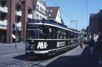 Dortmund Tw 83 hlt in Asseln an der Hast. Aplerbecker Strae, 29.06.1993.