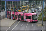 Unterhalb des HBF Dresden ist hier am 2.6.2007 die Trambahn 2506 auf der Linie 9 nach Prohlis unterwegs.