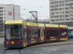 Dresden - Strassenbahn Nr.2524 mit Werbung unterwegs auf der Linie 12 am 10.12.2008