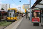 Dresden DVB SL 4 (NGT6DD 2523) Strassburger Platz / Stübelallee am 7. Juli 2014.