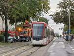 Am 15.08.2023 endete die Fahrt von EVAG 802 als Linie 3 (Urbicher Kreuz - Europaplatz) nach diversen Sturmschäden in der Nordhäuser Straße in Erfurt.