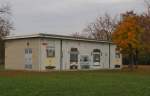 Die Bahnenergie-Versorgungsanlage GUW 2, am 25.10.2013 an der Wendeschleife Pappelstieg.