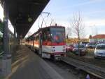 EVAG 405 + 520 als Fahrschule, am 16.12.2013 an der Haltestelle Europaplatz.