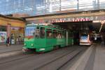 EVAG 518 + 519 als Linie 5 (Lberwallgraben - Zoopark), am 16.12.2013 an der Haltestelle Hauptbahnhof.