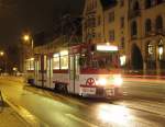 EVAG 520 während einer Nachtsonderfahrt der Erfurter Nahverkehrsfreunde, am 16.03.2014 in der Schillerstraße.