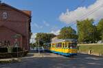 Triebwagen 1753 der VhAG EVAG als Sonderfahrt auf der Linie 7 in Katernberg (03.10.2024)