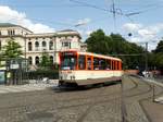 VGF Düwag Pt-Wagen 148 am 20.08.17 in Frankfurt am Main Zoo als Linie V