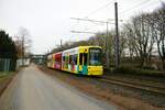 VGF Bombardier Flexity Classis S-Wagen 217 am 18.12.21 in Frankfurt am Main