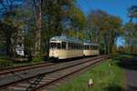 VGF Düwag L-Wagen 124 als Osterhasenexpress am 10.04.22 in Frankfurt  