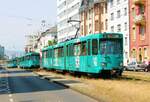 VGF Düwag Pt Wagen 747+727+736 am 19.06.22 bei einer Sonderfahrt in Frankfurt am Main