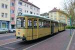 VGF Düwag L-Wagen 124 am 23.04.23 in Frankfurt am Main bei einer Sonderfahrt