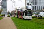 VGF Bombardier Flexity Classic S Wagen 259 am 30.03.24 in Frankfurt am Main Messe als Sonderlinie 10