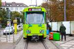 VGF Straßenbahn Frankfurt am Main Düwag Pt-Wagen 749 als Gütertram am 23.09.24 am Zoo