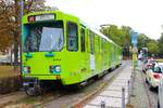 VGF Straßenbahn Frankfurt am Main Düwag Pt-Wagen 749 als Gütertram am 23.09.24 am Zoo