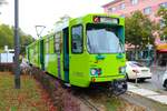 VGF Straßenbahn Frankfurt am Main Düwag Pt-Wagen 749 als Gütertram am 23.09.24 am Zoo